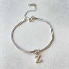 Initial Knot Bracelet Personalized Gold Silver