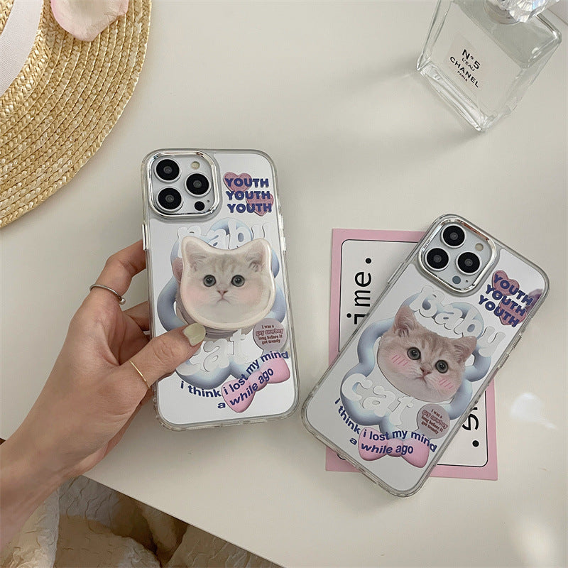 iPhone Cases: Cute Cat iPhone 14 Pro Case with Stand