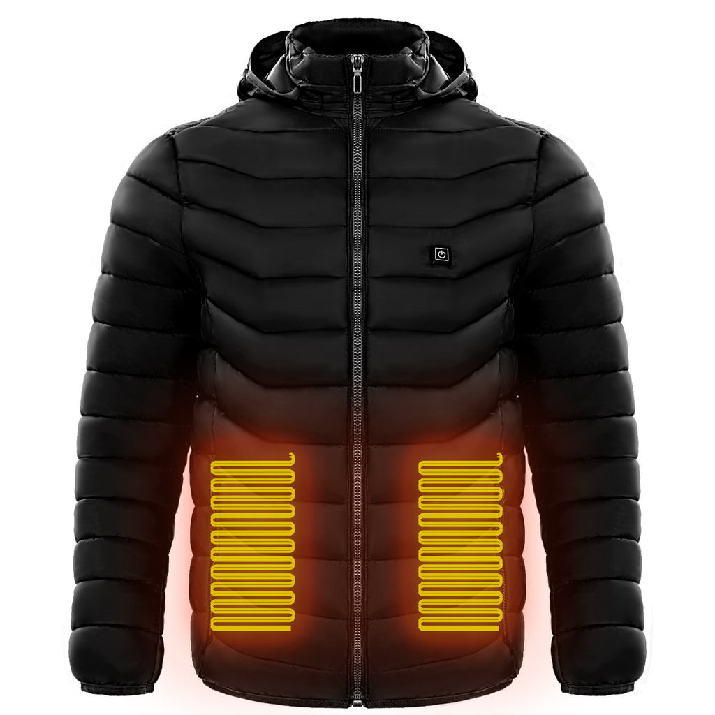 Heated Puffer Jacket for Men Stay Warm Outdoors - UrSuperMart