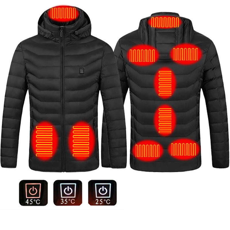 Heated Puffer Jacket for Men Stay Warm Outdoors - UrSuperMart