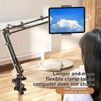  Adjustable Tablet Holder mounted on desk showing flexible fifth-generation cantilever bracket in use.