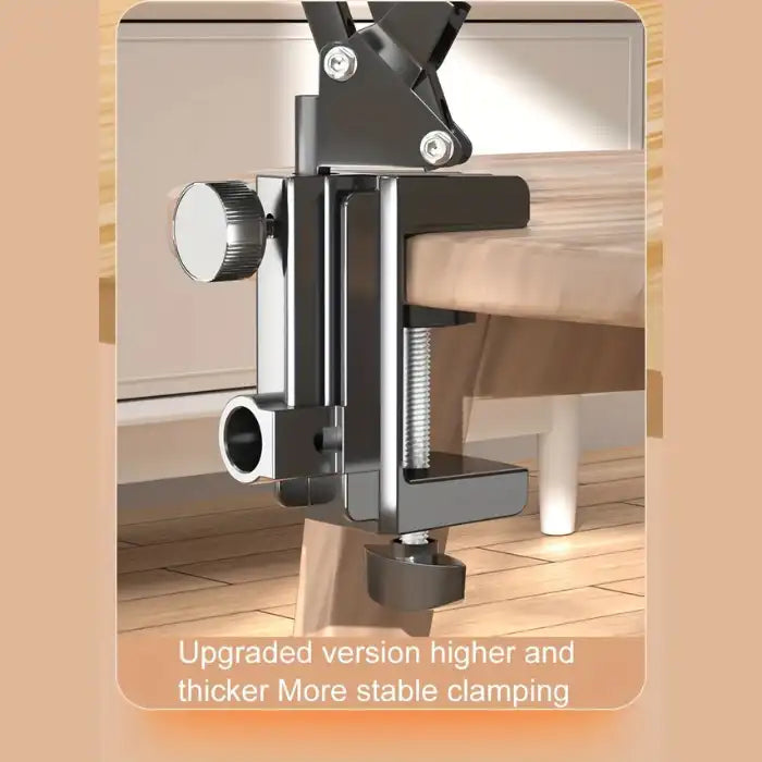  Adjustable Tablet Holder with upgraded clamp showing thick, stable structure for secure mounting.