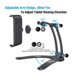 Adjustable tablet stand with 360-degree rotation and multi-joint arm design providing precise viewing direction for phones and tablets
