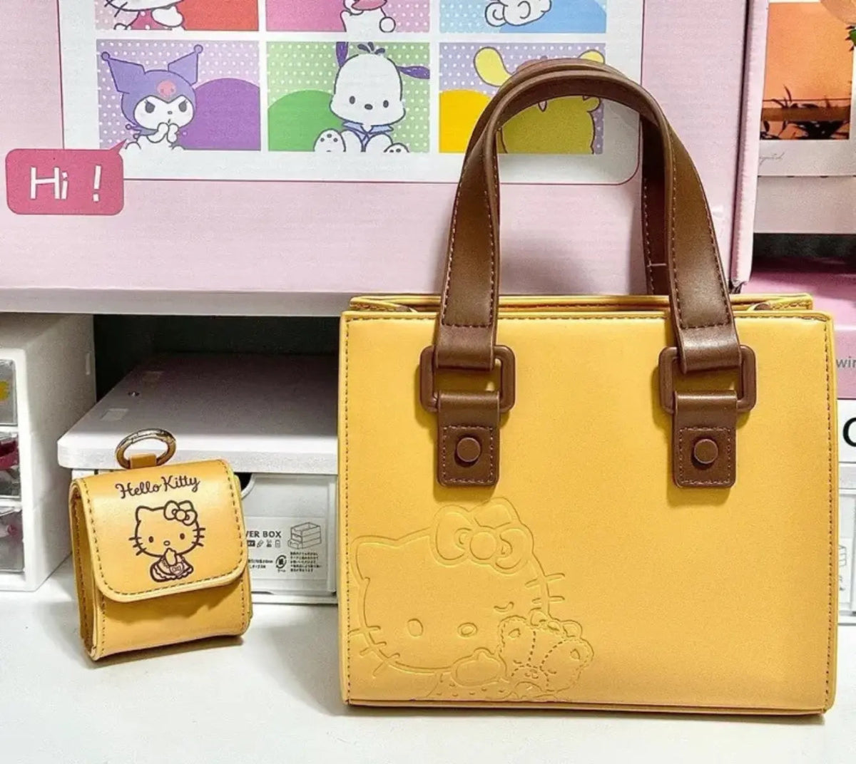 Adorable Hello Kitty Yellow Bag - Fashion Essential - UrSuperMart