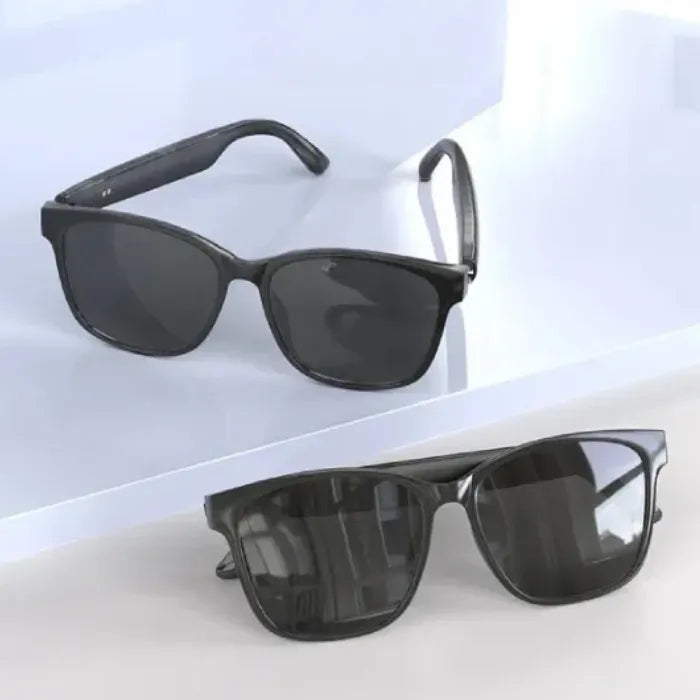 AI smart glasses display various intelligent functions for user interaction.