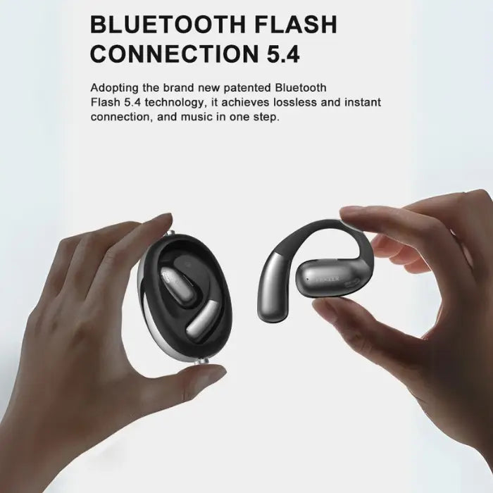 AI-powered translation headset with high-fidelity spatial sound, tough titanium diaphragm, and comfort fit.
