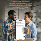 AI-powered translation headset with two-way voice translation for seamless global conversations and travel.