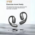 AI-powered translation headset with IPX5 waterproof rating, sweatproof design for sports and outdoor activities.