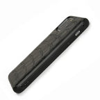 Alligator Skin Phone Case shown from the side with black crocodile texture and button access.