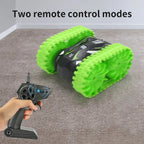 amphibious rc car with two remote control modes, pistol grip and gesture watch, easy driving indoors on carpet for kids

Image 7