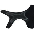 Ankle brace laid flat showing interior grip zones and hook-and-loop fasteners.