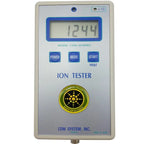 Anti radiation sticker tested with ion tester model COM-3010PRO showing reading of 1244.