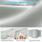 Anti-Wrinkle Eye Massager with breathable protein leather and adjustable buckle for comfort.