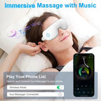 Anti-Wrinkle Eye Massager connected via wireless mode playing music during massage.