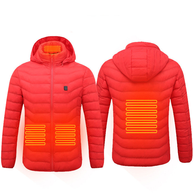 Heated Puffer Jacket for Men Stay Warm Outdoors - UrSuperMart