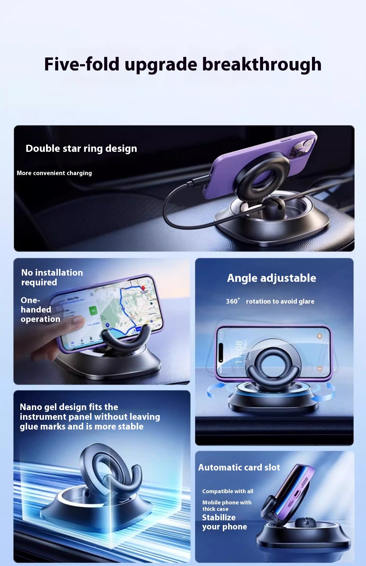 Magnetic Car Phone Holder: Strong Hold, Easy View!