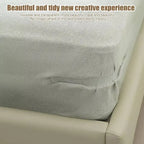 Invisible bed sheet secure clips holding a fitted sheet tightly without being noticeable.