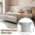 Stylish bedroom with bed sheet secure clips ensuring a smooth and tidy bedding setup.