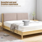 Bed sheet secure clips applied to a mattress, keeping sheets tightly fitted without wrinkles.