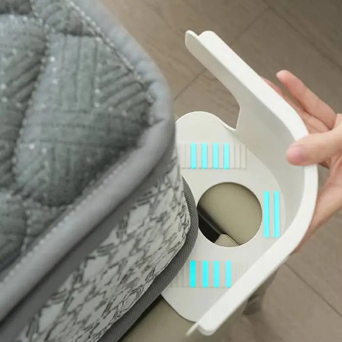 Demonstration of bed sheet secure clips placed under a mattress with anti-slip technology.