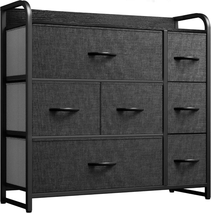 Modern Fabric Dresser with Metal Frame – Stylish Storage Solution - UrSuperMart