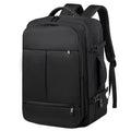 Stylish black business laptop backpack with large capacity and clean design for professionals.