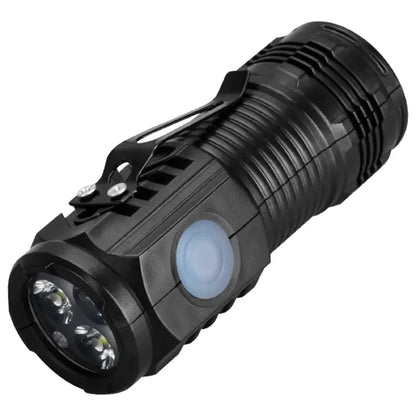 Black compact LED flashlight 