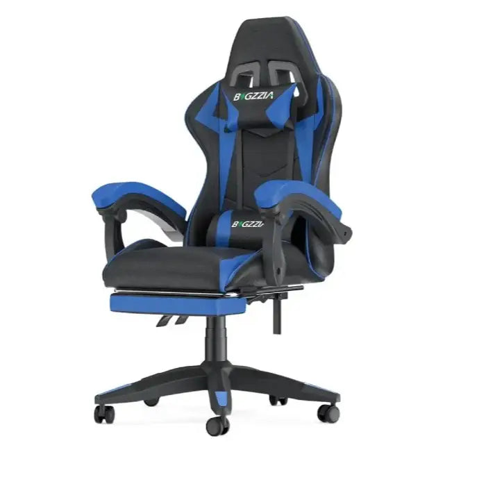 Black and blue gaming chair with 'B-Gezzia' branding on a white background