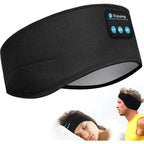 Versatile Bluetooth headband suitable for sleeping and running, displayed with users.