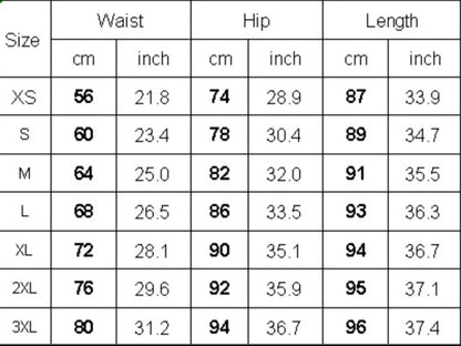 Booty Lifting Scrunch Leggings Size Chart.  UrSuperMart