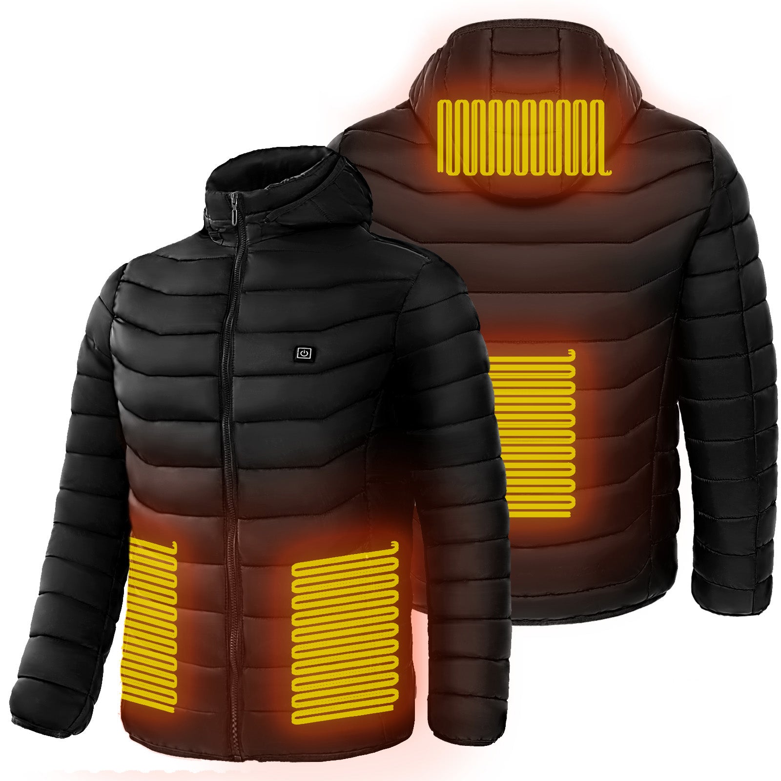 Heated Puffer Jacket for Men Stay Warm Outdoors - UrSuperMart