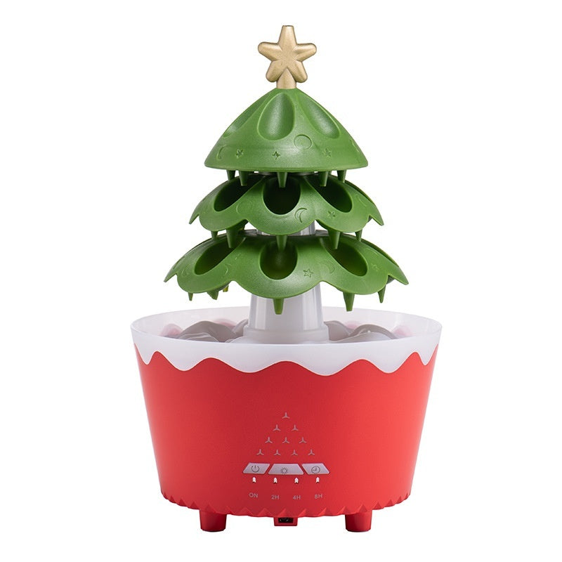 Christmas tree diffuser humidifier for relaxing home ambiance.