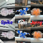 Car Air Freshener set featuring spinning cartoon characters on car vents