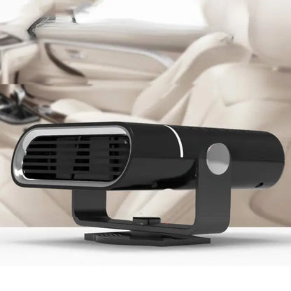 Car heater with 360-degree rotation feature.