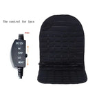 Car Seat Heater single black seat pad with 12V controller and heat settings.