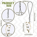 cat phone charm size guide showing measurements and detachable strap features