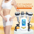 Cavitation Body Massager 4-in-1 system for slimming with vacuum, RF, and ultrasonic heads