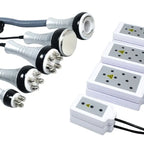 Cavitation Body Massager set with RF and cavitation heads and multiple treatment paddles