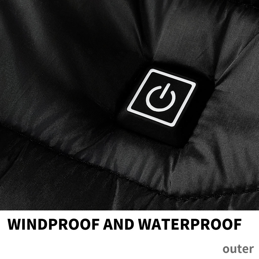 Heated Puffer Jacket for Men Stay Warm Outdoors - UrSuperMart