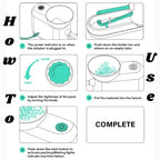 Cigarette Rolling Machine illustrated step-by-step usage guide showing how to operate and complete packing.