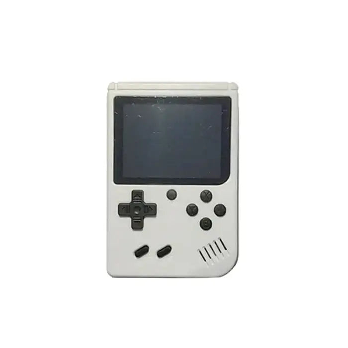  White retro-style gaming console with d-pad and button configuration