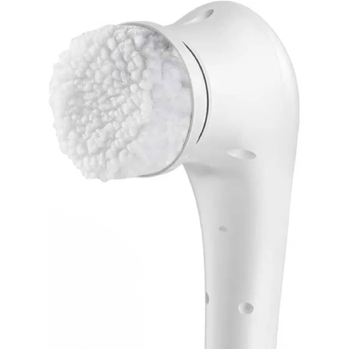 white cloth brush head attachment for facial cleansing device