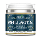  Collagen Cream anti-aging face moisturizer in Mabox branded jar with retinol and hyaluronic acid