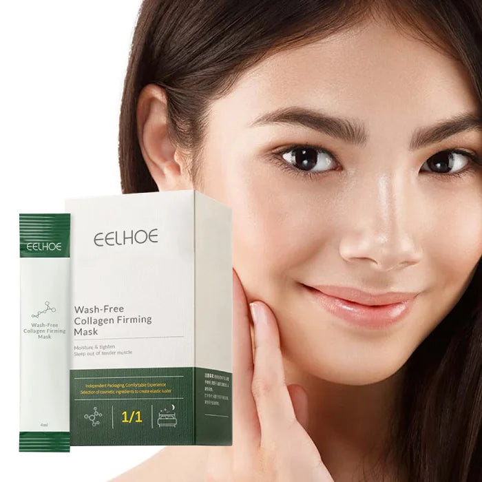 Elegant packaging of collagen firming mask promoting skin moisture.