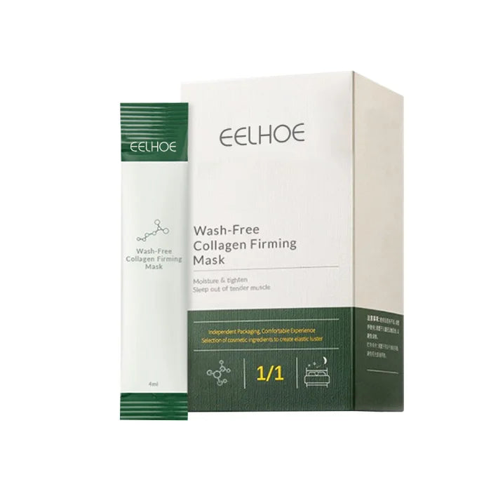 Single pack shot of a collagen firming mask highlighting its features.