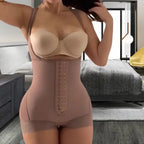 Colombian Faja Curve Enhancer with front hooks and firm control for waist, hips, and tummy shaping.