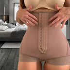 Colombian Faja Curve Enhancer with hook closure and high waist shaping for tummy control and compression.