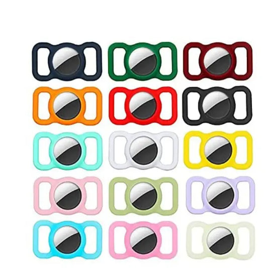 Colorful silicone holders for GPS Tracker wristband, available in multiple vibrant color options.