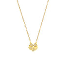 Convertible Heart Necklace small gold clover pendant with sparkling heart details