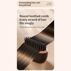 cordless straightener round toothed comb smoothing hair strand, snug fit design for gentle daily styling no heat burns